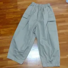 サマンサモスモス　コクーンカーゴパンツ ベージュ系 ウエストゴム