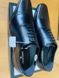 CROSS SENSE ブラックレザードレスシューズ