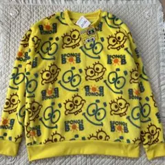 【4110】スポンジボブ　フリース　Ｌ　イエロー　ふわふわ