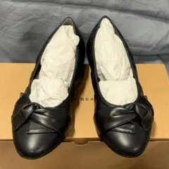 JELLY BEANS クロスターバンリボンパンプス ブラック　24cm