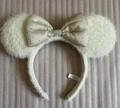 【新作】ディズニー ミニー ホワイト カチューシャ リボン 2025