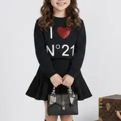 N°21 キッズ トレーナー ブラック