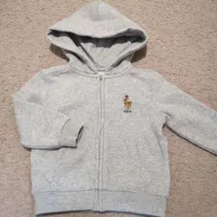 【美品】Polo Ralph Lauren グレー フード付きトレーナー 18m