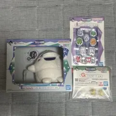 たまごっち 一番くじ E賞 シロいるかっち＋G賞 クリアポーチ+I賞 デコシールのサムネイル