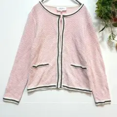 【ALMA EL ROSE】長袖カーディガン　トップス　　ピンク　38 訳あり