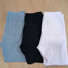 UNIQLO リブレギンス 10分丈 120cm 3本セット