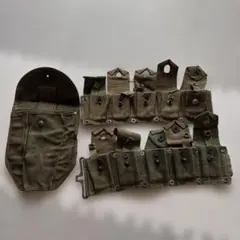 米軍　実物　ww2 OD M1カートリッジベルト　スコップケース　ジャンクのサムネイル