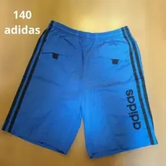 adidas 半ズボン 青色 サイドストライプ