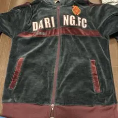 DARING.N.FC ダークグレー フード付きパーカー ベロア