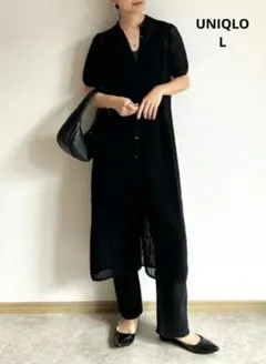 ユニクロ　レースニットワンピースL　UNIQLO