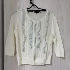 YUKI TORII アイボリー カーディガン 五分袖