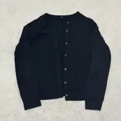 UNIQLO UVカット クルーネック カーディガン ブラック XL