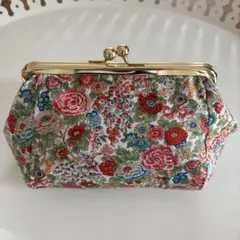 ハンドメイド 手刺繍ガマ口ポーチ - メルカリ