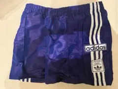 adidas 紫色 ショートパンツ 3本ライン