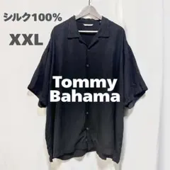 トミーバハマ シルク100% 総柄　竹柄ジャガードシャツ XXLのサムネイル