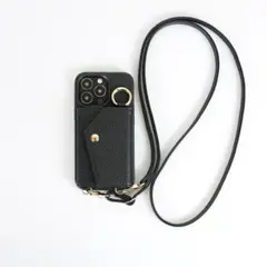 スマホショルダー　ケース　iPhone15 ブラック　15 スマホ　ケース