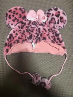 東京ディズニー ヒョウ柄 ミニーファンキャップ