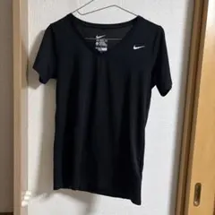 Nike 黒 ＶネックTシャツ Ｌ　ドライフィット