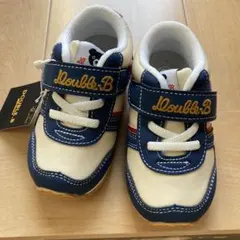 double.B ベビーシューズ ネイビー/アイボリー