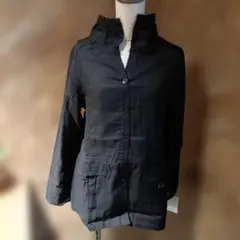 新品未使用　黒 スタンドカラー ジャケット　花柄刺繍　M~Lサイズ