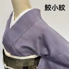 【新古品・未使用品】鮫小紋 江戸小紋 色無地 袷 広衿 着物 紋なし