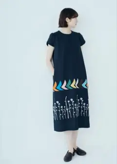 ミナ　ペルホネン mina perhonen ワンピース　チュニック　半袖 mina perhonen 【定価5.2万】ミナペルホネン perhonen*flower