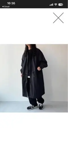 natto ナイロン ブラック モッズコート フリーサイズ