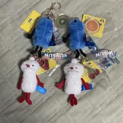 パペットスンスン オーロラストラップ付き ぬいぐるみマスコット　4つセット