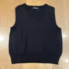 COMME CA ISM 黒 Vネック ノースリーブ 120cm