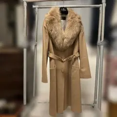 BALMAIN ベージュ ロングコートのサムネイル