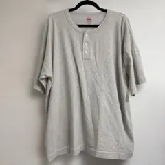 ジャーナルスタンダード ヘルスニット別注 ヘンリーネックTシャツ グレー