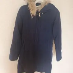 Techichi テチチ　ネイビー ダウンジャケット ファー付き