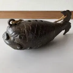 【古民具】自在鉤　魚形　鯉　囲炉裏飾り　骨董品　アンティークのサムネイル