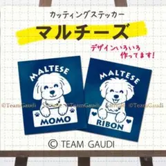 マルチーズ 名前入 カッティングステッカー うちの子　犬　シール ドッグインカー