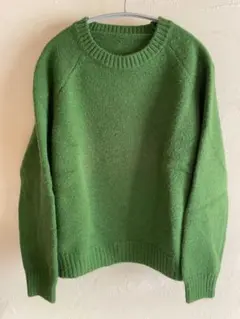 ラグランスリーブニット　グリーン