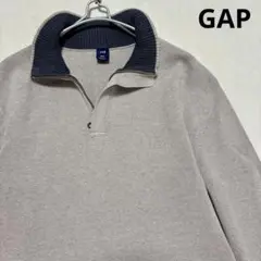 GAP ハーフジップセーター スウェット Mサイズ ベージュ