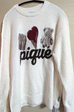 ジェラートピケ ワンポイントジャガードプルオーバー クリーム Fサイズ