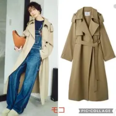 新品タグ付　共ベルト付憲章デザイントレンチコート　Mila Owen