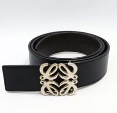 LOEWEメンズベルト黒色クロコダイル調 Amazon | [ロエベ] ベルト メンズ LAYERED CROSS BUCKLE BELT