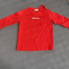 miki HOUSE 赤 長袖カットソー 80