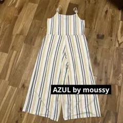 AZUL by moussy ストライプデザインオールインワン Mサイズのサムネイル