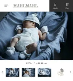 MARL MARL 新生児用ロンパース / 退院着 お食い初め (新品未使用)