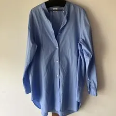 iena la boucle バンドカラーシャツ　ブルーのサムネイル