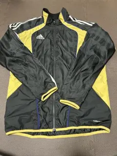 adidas ウィンドブレーカー　黒/金　clima proof サッカー