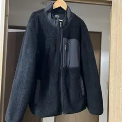 ブラック フリースジャケット X-LARGE