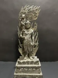 不動明王座仏像　仏像　座仏　不動明王　古銅　高さ約21cm 不動明王座仏像 仏像 座仏 不動明王 古銅 高さ約21cm - メルカリ