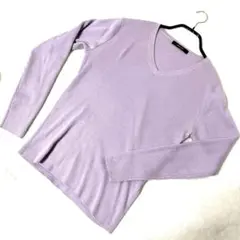【美品】コムサメン　春ニット　パープル　Mサイズのサムネイル