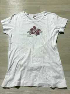 sungirl 花柄ストーン装飾 Tシャツ L フラダンス　ハワイアン
