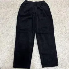 中古 GU ボトムス 長ズボン コーデュロイパンツ ブラック 130cm