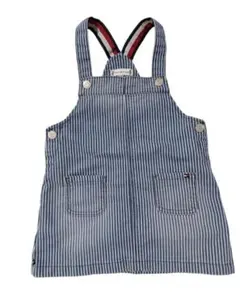 ストライプ コットンオーバーオール 80